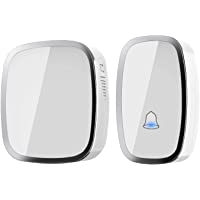 Timbre Inalámbrico para Puerta- Timbre impermeable con indicador LED- 4 Volumen- 36 Melodías- Alcance a 300m- 1…